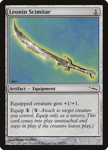 Leonin Scimitar [Mirrodin]