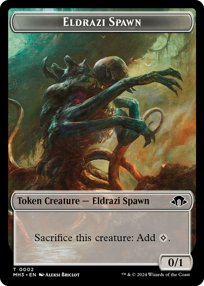 Eldrazi Spawn // Fish Double-Sided Token [Modern Horizons 3 Tokens]