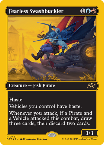 Fearless Swashbuckler (First-Place Foil) [Aetherdrift]