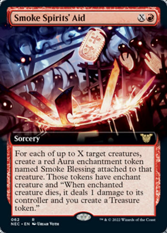 Smoke Spirits' Aid (Extended Art) [Kamigawa: Neon Dynasty Commander]