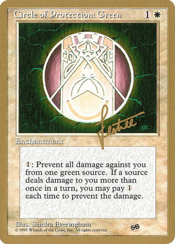 Circle of Protection: Green (Bertrand Lestree) (SB) (4ED) [Pro Tour Collector Set]