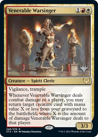 Venerable Warsinger (Promo Pack) [Strixhaven: School of Mages Promos]