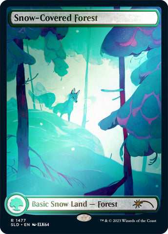 Snow-Covered Forest (1477) (Rainbow Foil) [Secret Lair Drop Series]