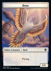 Bird (002) // Merfolk Double-Sided Token [Dominaria United Tokens]