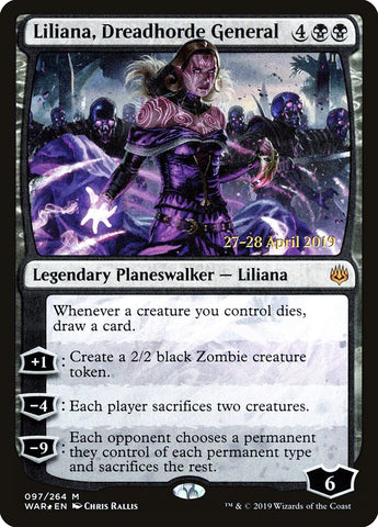 Liliana, Dreadhorde General [War of the Spark Prerelease Promos]