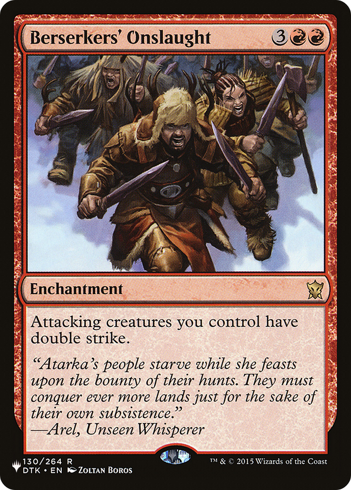 Berserkers' Onslaught [The List]