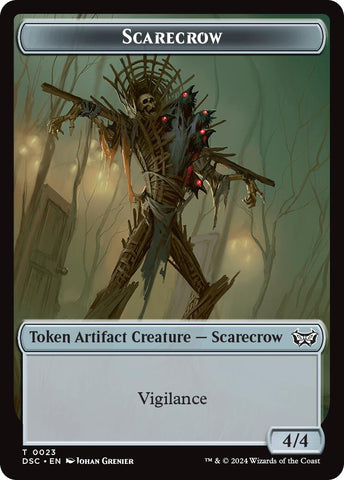 Fractal // Scarecrow Double-Sided Token [Duskmourn: House of Horror Commander Tokens]