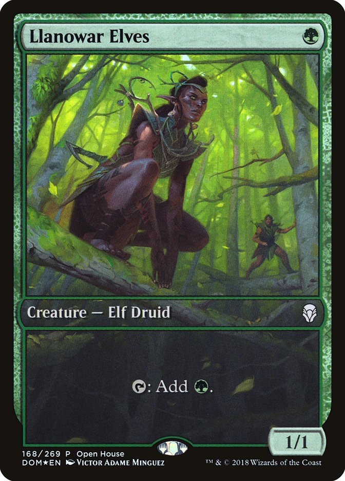 Llanowar Elves (Open House) [Dominaria Promos]