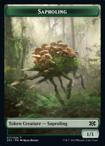 Saproling // Treasure Double-Sided Token [Double Masters 2022 Tokens]