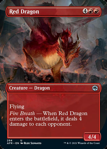 Red Dragon (Borderless Alternate Art) [Dungeons & Dragons: Adventures in the Forgotten Realms]