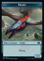 Drake // Phyrexian Golem Double-Sided Token [Double Masters 2022 Tokens]