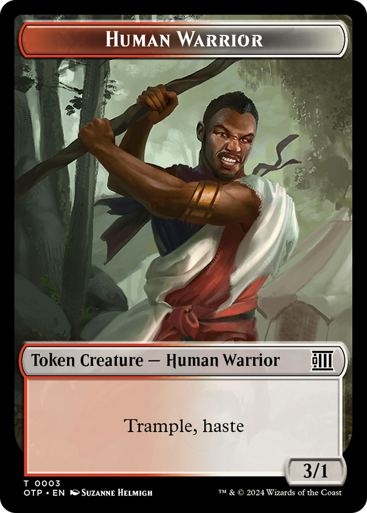 Mercenary // Human Warrior Double-Sided Token [Outlaws of Thunder Junction Tokens]