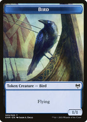 Human Warrior // Bird Double-Sided Token [Kaldheim Tokens]