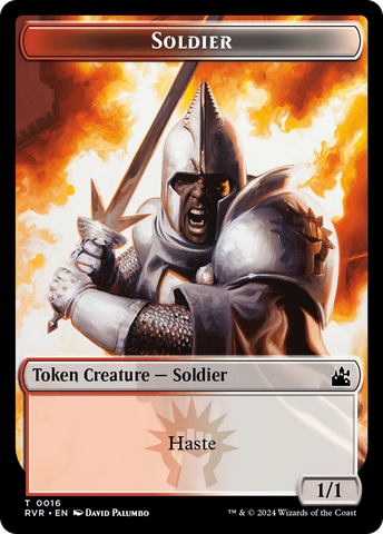 Saproling // Soldier Double-Sided Token [Ravnica Remastered Tokens]