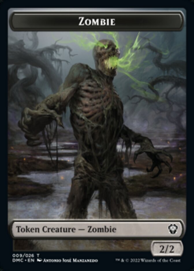 Bird (002) // Zombie Double-Sided Token [Dominaria United Tokens]