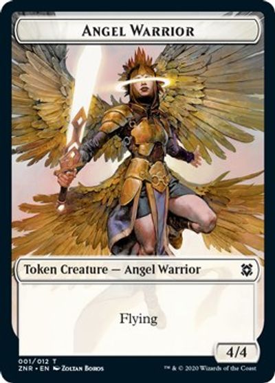 Angel Warrior // Shark Double-Sided Token [Challenger Decks 2021 Tokens]