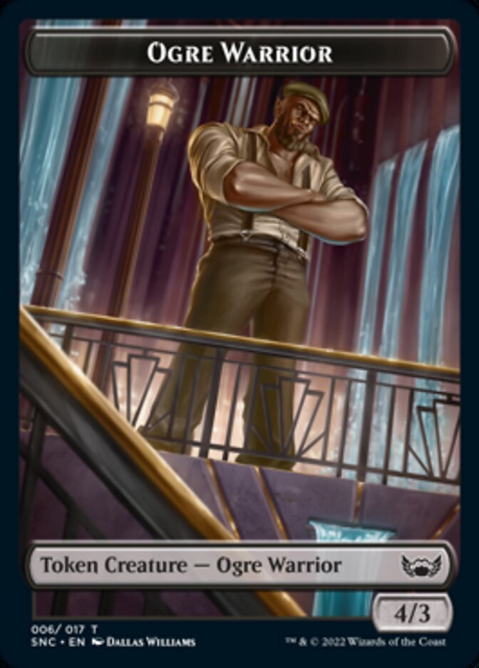 Ogre Warrior // Dog Double-Sided Token [Streets of New Capenna Tokens]