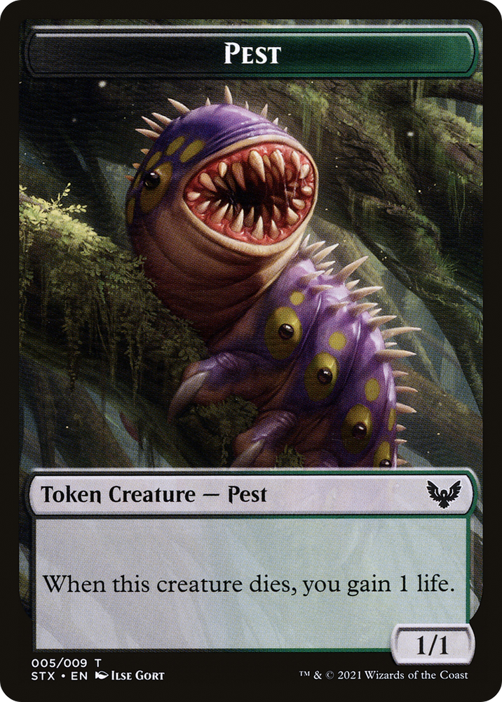 Pest // Jace, Telepath Unbound Emblem Double-Sided Token [Secret Lair: From Cute to Brute Tokens]