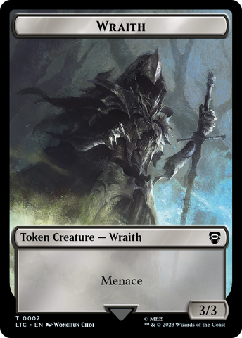 Dragon // Wraith Double-Sided Token [The Lord of the Rings: Tales of Middle-Earth Commander Tokens]