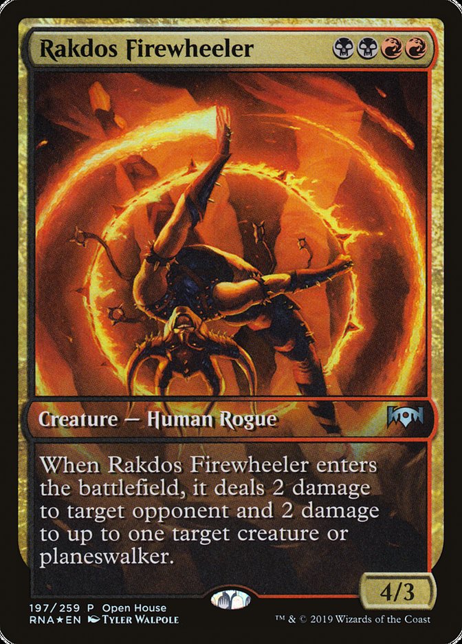 Rakdos Firewheeler (Open House) (Extended Art) [Ravnica Allegiance Promos]