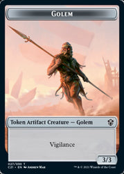 Golem (027) // Thopter Double-Sided Token [Commander 2021 Tokens]