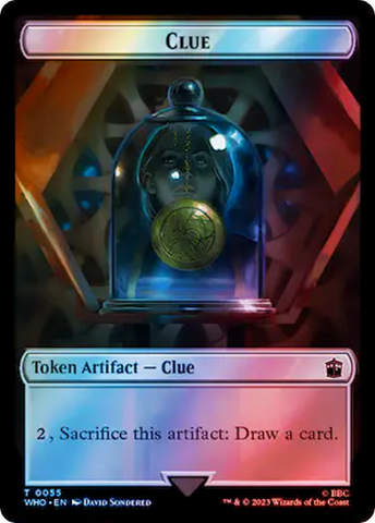 Copy // Clue (0055) Double-Sided Token (Surge Foil) [Doctor Who Tokens]