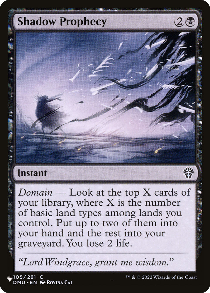 Shadow Prophecy [The List]