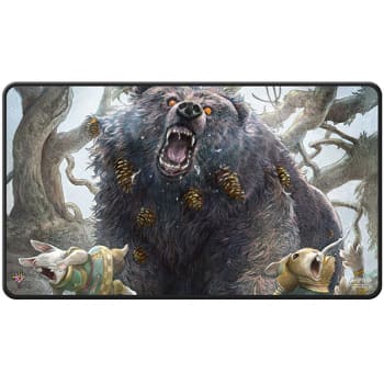 Bloomburrow - Black Stitched Playmat (Special Artist 2) - Lumra, Bellow of the Woods