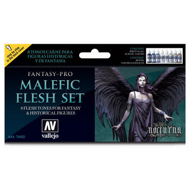 Fantasy-Pro: Malefic Flesh Model & Miniatures Paint Set (8)